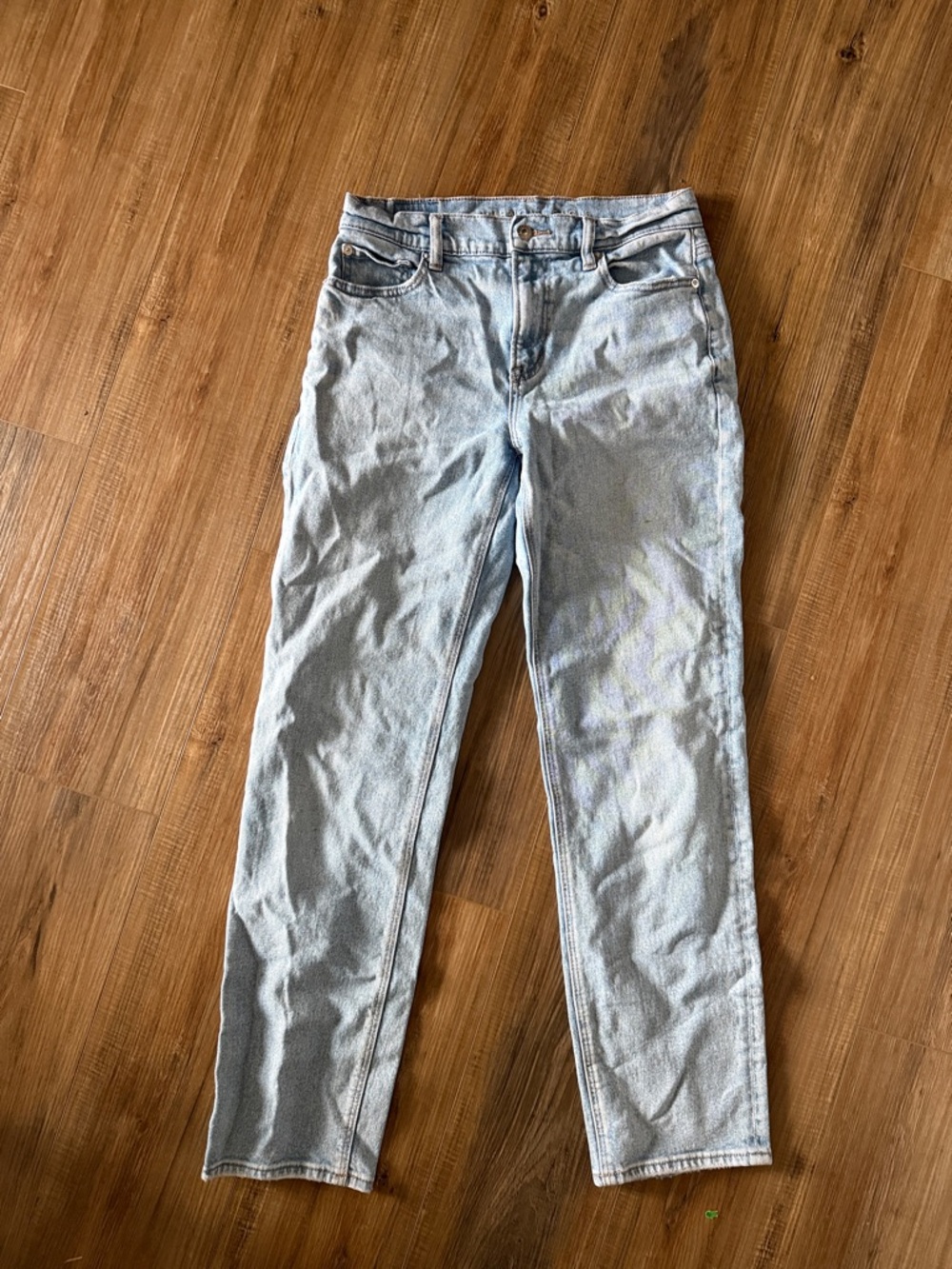 American Eagle Outfitters Light Blue Straight-Leg Jeans